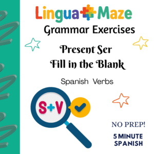 Spanish Verb SER – Present Tense Worksheets